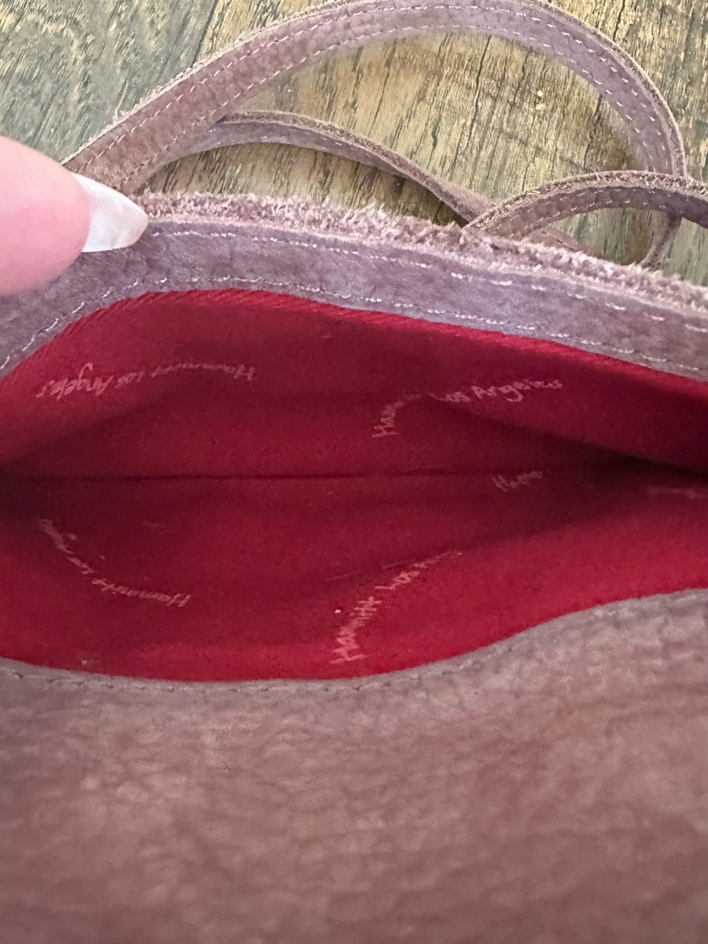 Hammitt Nash Rose Natural Leather Wristlet with Crossbody Strap - Picture 7 of 10
